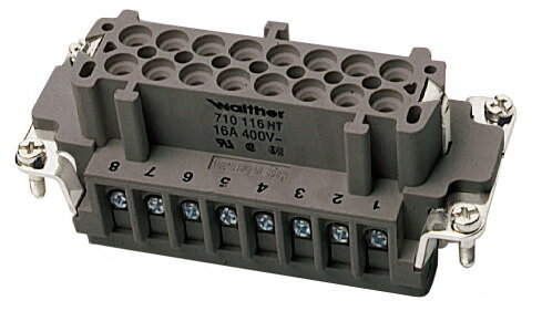 Vložka konektoru BHT 16 se šroubovými dutinkami WALTHER 710116HT