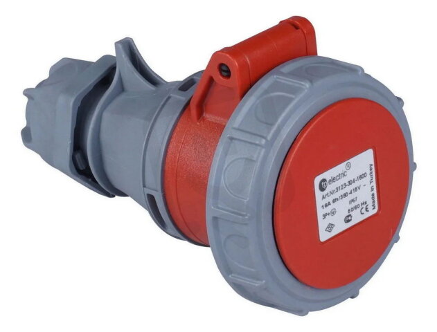 Spojovací zásuvka 4x32A/IP67, Quick connect TP ELECTRIC 432-6-S-Q-G