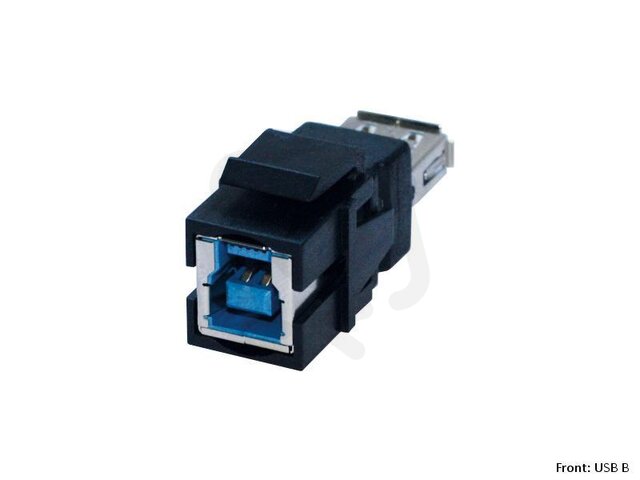 Bachman 917.401 Uživatelský modul 1xUSB 3.0 B/A Keystone, černý