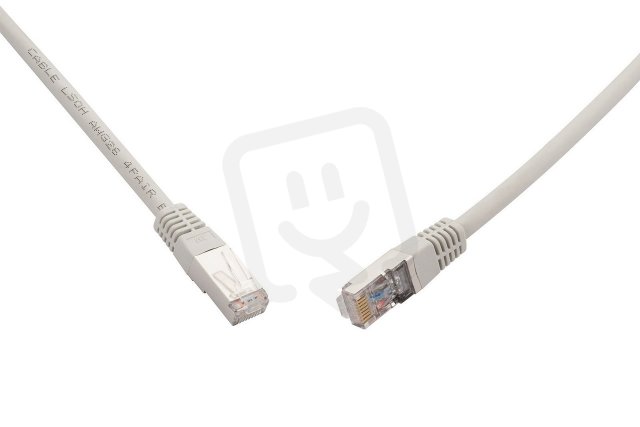 10G patch kabel CAT6A SFTP LSOH 0,5m šedý non-snag-proof C6A-315GY-0,5MB