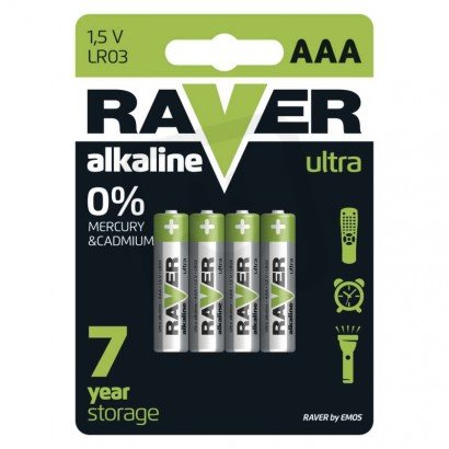 RAVER alkalická baterie AAA (LR03) /1320114000/ B7911