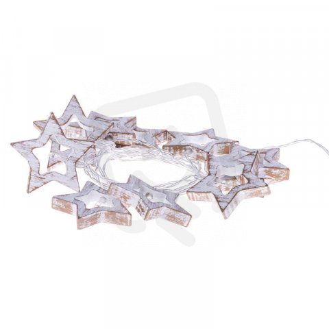 10LED XMAS WOOD STAR GA.3AA WW