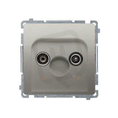 Zásuvka R-TV průběžná 10 dB, 1x vstup: 5-862 MHz Satén BMZAP10/1.01/29
