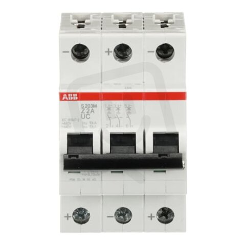 S203M-Z2UC Jistič 3p 2A char. Z ABB 2CDS273061R0278