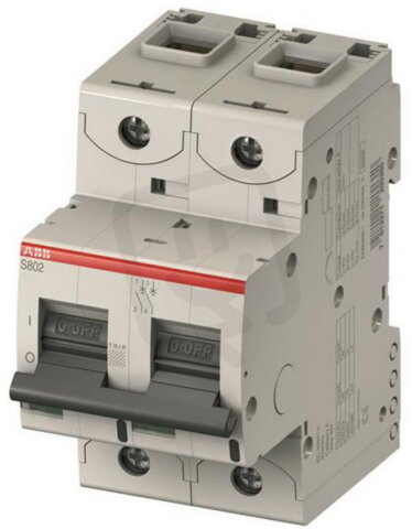 S802C-K80 jistič 2p char. K 80A s klecovou svorkou Icu 25kA ABB 2CCS882001R0627