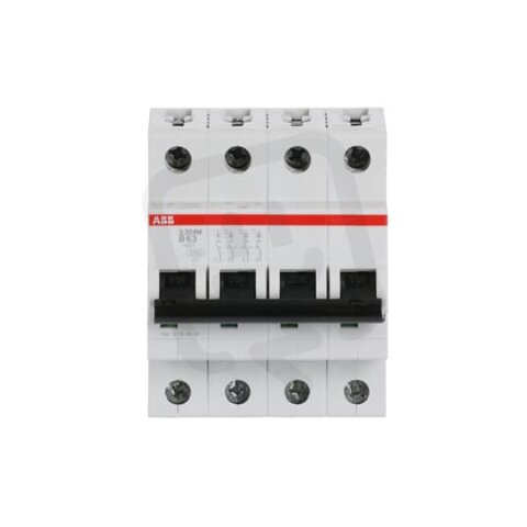 S204M-B63 4 fázový jistič 63 A char. B 10kA ABB 2CDS274001R0635