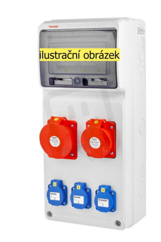 Zásuvková skříň ZSF30200000.0/3951 IP44 jištěná bez chrániče FAMATEL v460-6kA