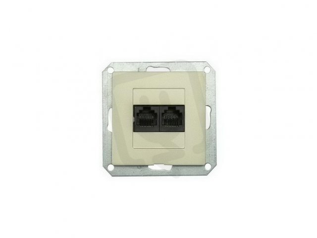 Zásuvka komunikační 2x8 pin KAT. 6 PREMIUM 2 PC/6 M-P GREENLUX GXKP251