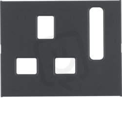 Centrální díl pro zásuvku British standard, K.1, antracit, mat BERKER 3313077006