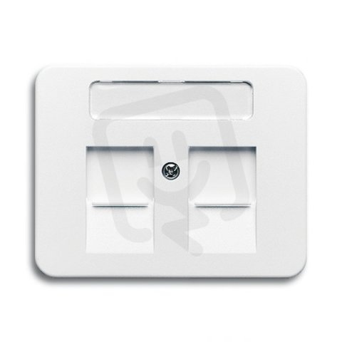 ABB 1710-0-2710 Kryt zásuvky komunikační, s krycími clonkami (pro 2 zásuvky)