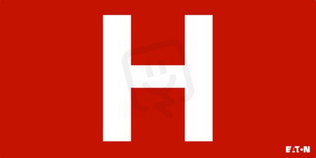 Eaton FT2ED-PICTO-H Horizontální bezpečnostní značka pro FlexiTech Hydrant