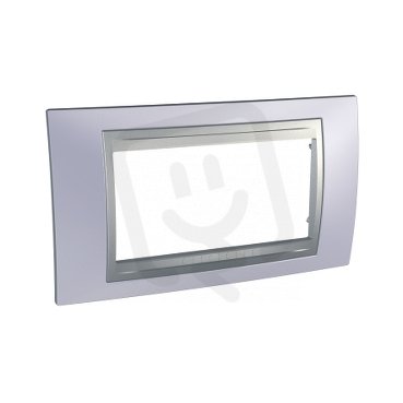 Schneider MGU66.104.098 Krycí rámeček Top čtyřmodulový, Beryl Blue/alu