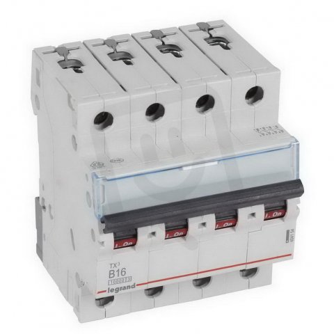TX3 JISTIČ, 4 PÓLOVÝ, CHAR. B, 16A 10000A LEGRAND 404154