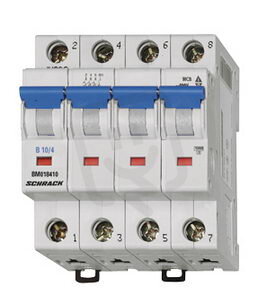Instalační jistič 6 kA, B 63A, 4P SCHRACK BM618463--