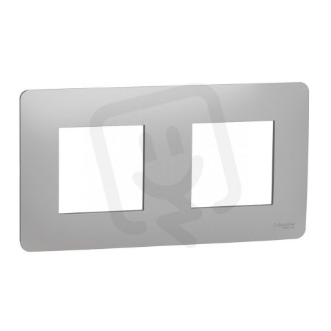 Krycí rámeček NOVÁ UNICA STUDIO dvojnásobný, Aluminium SCHNEIDER NU200430