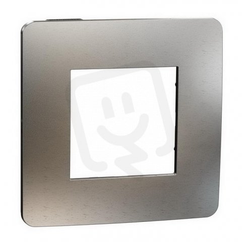 Krycí rámeček NOVÁ UNICA STUDIO METAL jednonásobný, White Aluminium/Černý