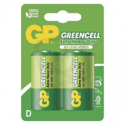 Zinková baterie GP Greencell D (R20) B1241