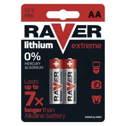 Lithiová baterie RAVER AA (FR6) B7821