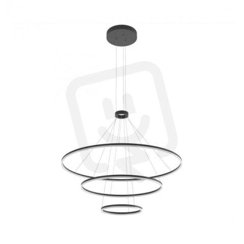 Závěsné svítidlo ORBIT SU LED 150W D1200+800+400 4000K SAND BLACK-TRIAC
