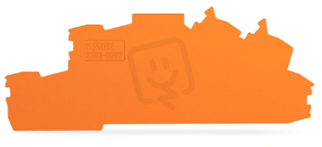 Koncová bočnice a separátor, Tloušťka 0,8 mm, Oranžová WAGO 2203-6692