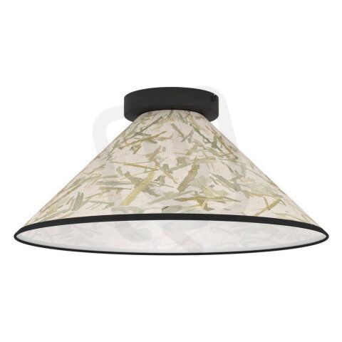Stropní svítidlo EGLO OXPARK 1xE27 černá/bílá matná bambusové listy 1X25W IP20