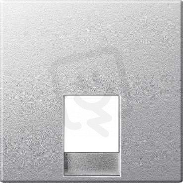 Merten Centrální deska telefonní zásuvky RJ11/RJ12 Aluminium SCHNEIDER MTN463560