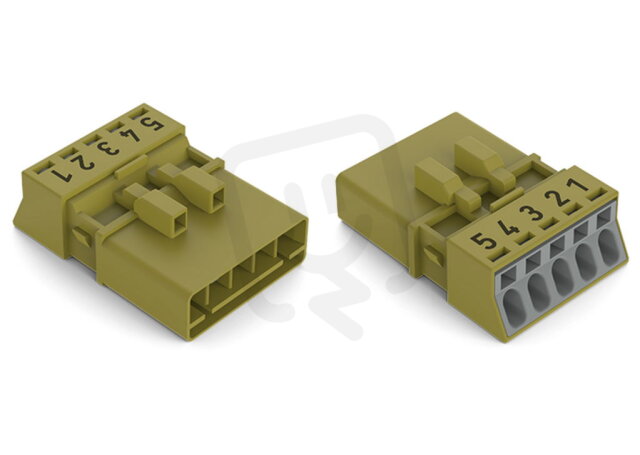 Zástrčka 5pól. Kód. B světle zelená WAGO 890-275