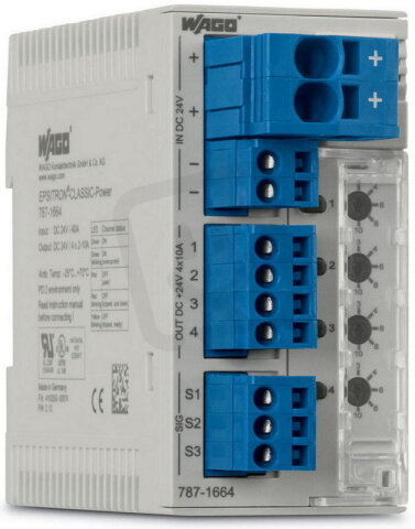 Elektronický jistič 4kanál. vstupní napětí 24 V DC WAGO 787-1664