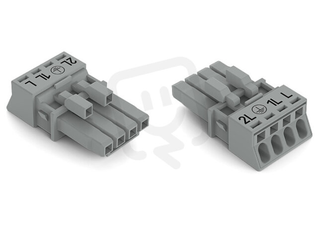 Zdířka 4pól. Kód. B šedá WAGO 890-244/064-000