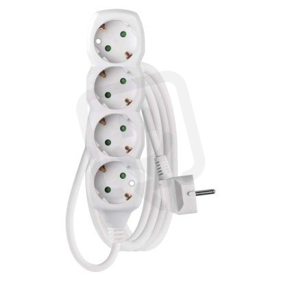 Prodlužovací kabel 3 m 4 zásuvky bílý PVC 1,5mm2 EMOS P0423R