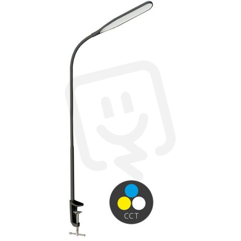 LED stmívatelná stolní lampa 10W,500lm,CCT,černá ECOLITE LU13C-CR