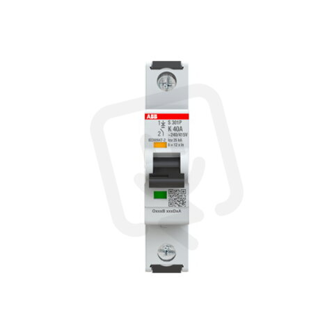 S301P-K40 1 fázový jistič 40 A char. K 25kA ABB 2CDS381001R0557