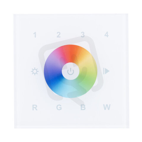 ZigBee nástěnný ovladač - řízení RGBW, 4 zóny, AC napájení MCLED ML-917.842.22.0