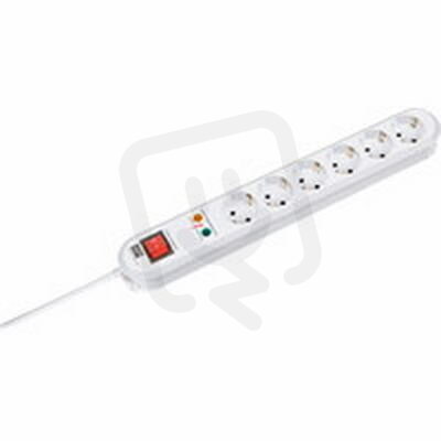 Bachman 381.2501K SMART 6xCEE7/3 wt, OVP 1xswitch power 1,5m CEE7/7