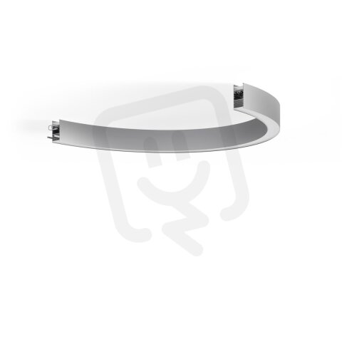 LED Svítidlo Serpent 1/2 R500, přis., mléčný, 4000K, 27W, stříbrná