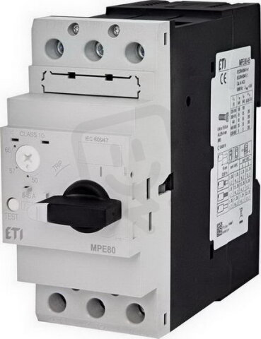 Motorový spouštěč MPE80-50, 3p, 65A, 60kA (230V), 50-65A ETI 004648017