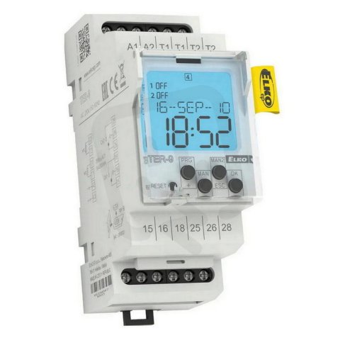 Termostat+spínací hodiny TER-9 /230V digitální, rozsah -40 až +110°C Elko Ep