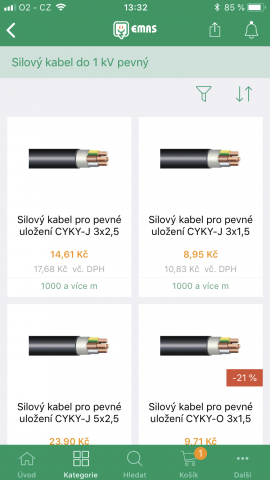 Mobilní aplikace EMAS.cz