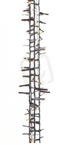 LED vánoční řetěz - ježek, 8m, jantarová, časovač