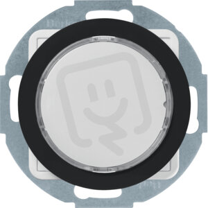 Signalizační LED, RGB, Berker R.1/R.3, černá, lesk HAGER WLF6652BG