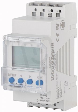 TSDW1CO-1 Spínací hodiny digitální 1-kanál týdenní 1-přep.kont 16A 240V 196848
