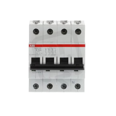 ABB S203-K10NA jistič 3F odpojení N vodiče (3+NA) 10 A char. K 6kA