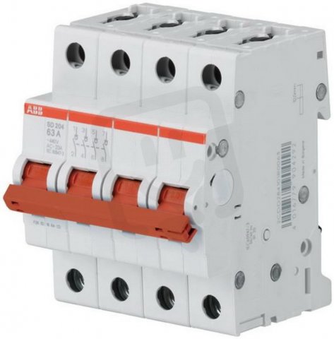 ABB SD204/63 4p odpínač 63A pro 253V AC/60V DC dle IEC/EN 60947-3