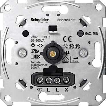 Merten univerzální otočný stmívač (20-600W/VA) SCHNEIDER MTN5139-0000
