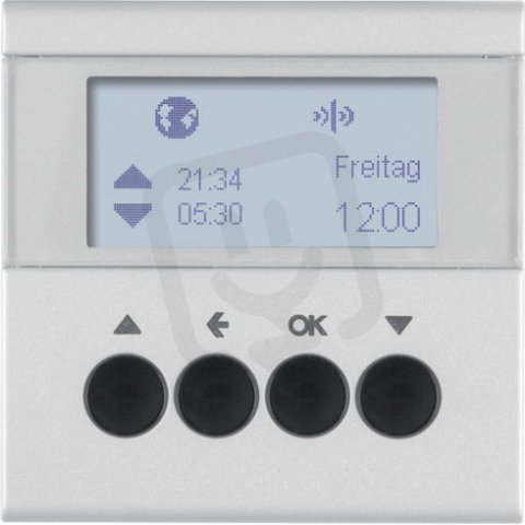 KNX RF žaluziový časový spínač, quicklink, S.1/B.x, stříbrná mat BERKER 85745183