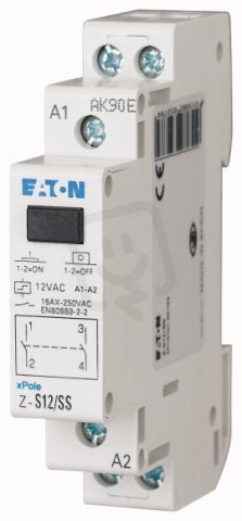 Eaton 265278 Impulsní relé, tlačítko, 12V~, 2zap. kont. Z-S12/SS