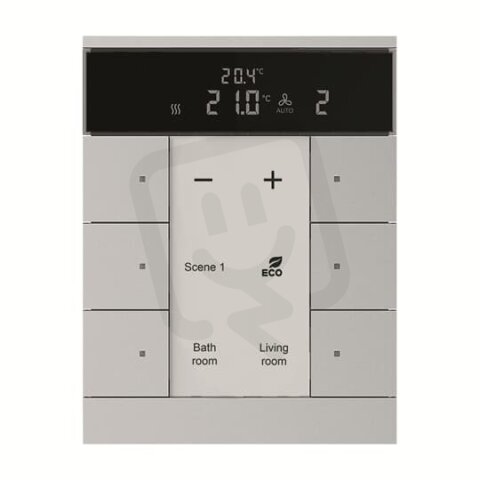 ABB KNX Tenton prvek ovládací 6nás s ovl. HVAC hliníková stříbrná SBR/U6.0.1-83