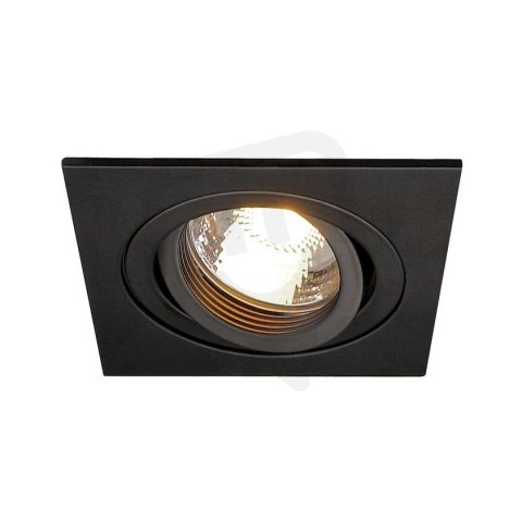 NEW TRIA I downlight ctvercova matna cerna 230V GU10 50W SLV 111720
