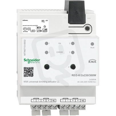 Schneider MTN6710-0002 KNX univerzální stmívací akční člen LL REG-K/2x230/300W