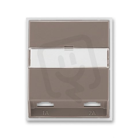 Kryt dvojzásuvky telefonní pro 5013U 5013E-A00215 26 lungo/mléčná bílá Time ABB